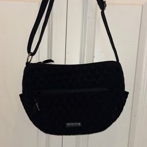 Vera Bradley Black Crossbody Bag Sleek Minimalist Design